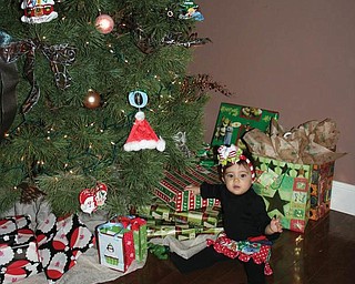 Gemma White, 9 months, of Canfield is celebrating her first Christmas.