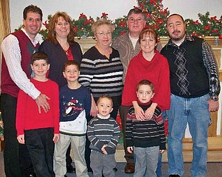 The Pappagallo family includes: left, Andy Jr., Carrie and their sons, Matthew, 8 and Jacob, 6; middle, Sandy and Andy Sr. (grandma and grandpa); and right, Natalie, Tim Sr. and their sons, Dominic, 3, and Tim Jr., 5.
