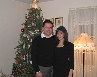 Together for Christmas 2009 are Andrea Rose Ball and friend, Mark Menear, of Hubbard.