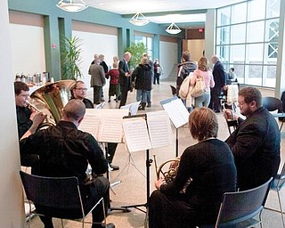 A band of students play at the MCCTC on Sunday afternoon following completion of the center's addition.
