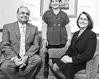 The Vindicator/Lisa-Ann Ishihara
affairs of the heart: Their dedication to combating cardiovascular disease and to pediatric research is shared by, above from left, Dr. Atef S. Labib, the recipient of the American Heart Associations’s 2010 Cardiac Service Award; Julie Nohra Schiavone, recipient of the Heart of the Community Award; and Dr. Cathy Mastropietro, chair of the American Heart Association’s 2010 Heart Ball.