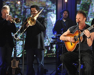 In this image released by Hope for Haiti Now, Sting performs at "Hope for Haiti Now: A Global Benefit for Earthquake Relief", on Friday, Jan. 22, 2010, in New York. (AP Photo/Evan Agostini/Hope for Haiti Now)
