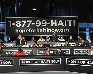 In this image released by Hope for Haiti Now, the panel for "Hope for Haiti Now: A Global Benefit for Earthquake Relief", on Friday, Jan. 22, 2010, in New York. (AP Photo/Evan Agostini/Hope for Haiti Now)