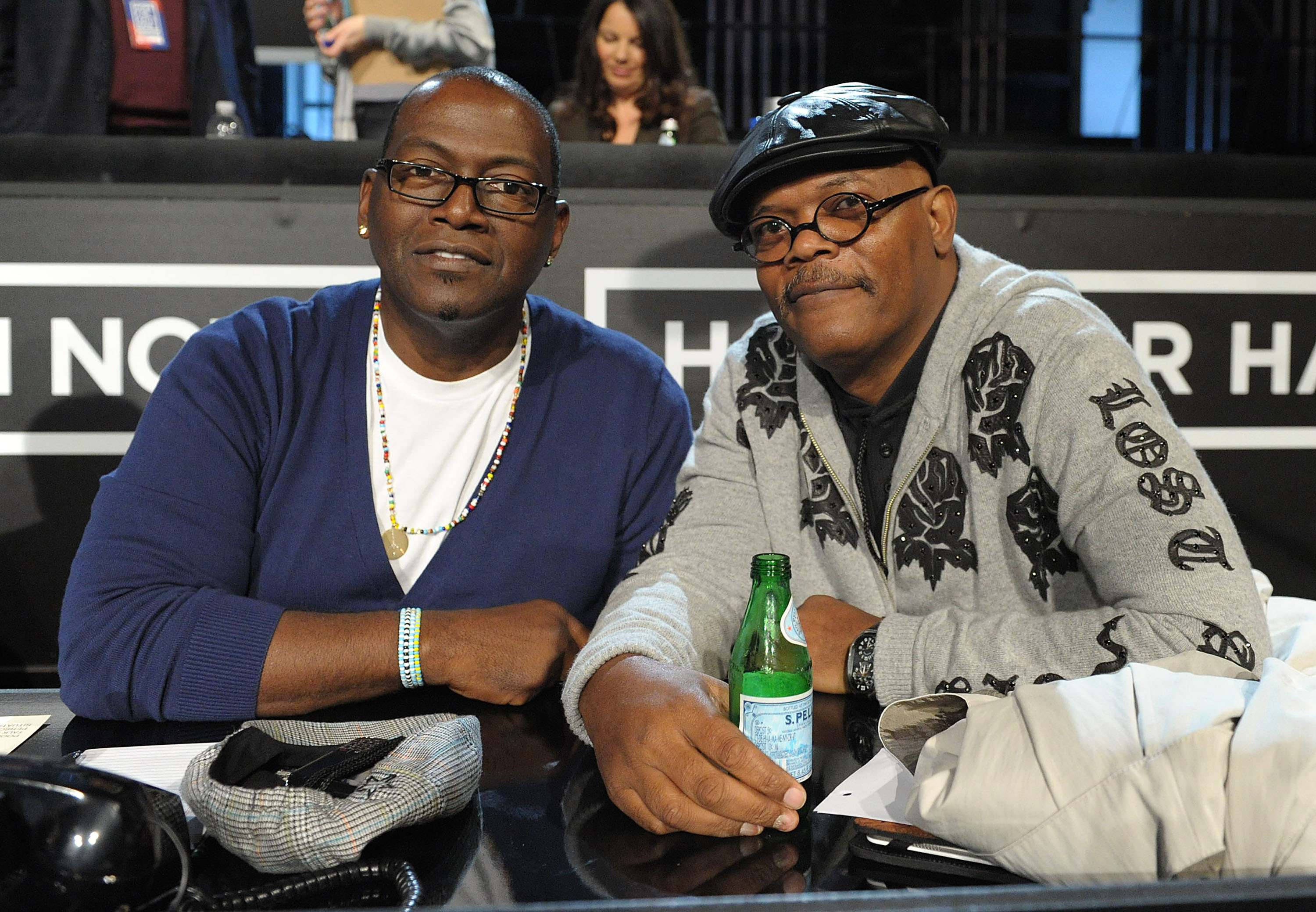 In this image released by Hope for Haiti Now, Randy Jackson, left, and actor Samuel L. Jackson are shown at "Hope for Haiti Now: A Global Benefit for Earthquake Relief", on Friday, Jan. 22, 2010, in Los Angeles. (AP Photo/Mark Davis, Hope for Haiti Now)