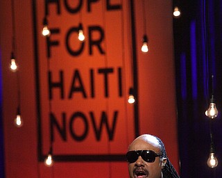 In this image released by Hope for Haiti Now, Stevie Wonder performs at the "Hope for Haiti Now: A Global Benefit for Earthquake Relief", on Friday, Jan. 22, 2010 in Los Angeles. (AP Photo/Mark Davis/Hope for Haiti Now)