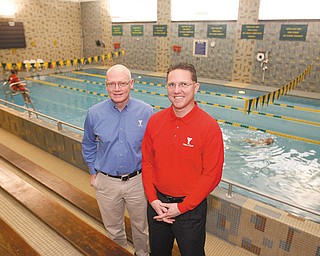 YMCA SUPPORTERS: The Youngstown YMCA begins its 2010 fund-raising campaign with a party Saturday in Austintown. Two of the organization’s main facilities are the D.D. and Velma Davis Family Branch in Boardman and the Central YMCA on Champion Street in downtown Youngstown. Posing at the Central Y’s lap pool are, from left, Michael Shaffer, director of the Central Y, and Greg Kleeh, director of financial development.