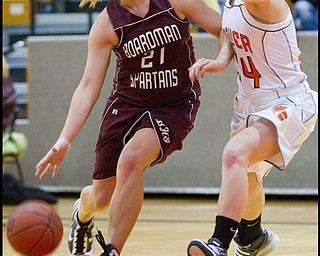 The Vindicator/Geoffrey Hauschild.during the third quarter of a game at Hoover High School on Saturday afternoon.