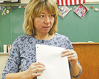 William D. Lewis/The Vindicator Girard HS english teacher Judy barber.