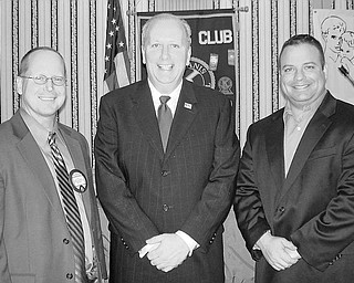 Special to The Vindicator
UNITED WAY: Bob Hannon, president and chief professional officer of United Way of Youngstown, was the featured speaker when the Kiwanis Club of Youngstown met at noon Jan. 29 at the YWCA. He spoke of changes he has seen since joining the United Way in September of 2008, of the challenge of meeting its goal this year, and of the agencies that provide assistance. Joining Hannon following his presentation were, from left, Robert Gardner of the Bennett/Gardner Group of the Butler Wick Division of Stifel Nicolaus, and Bryan Kenzie, a branch manager of PNC Bank and president-elect of the Kiwanis Club.