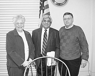 Special to The Vindicator
INFORMATIVE: An informative talk on the political climate in the Mahoning Valley and an insightful discussion of the upcoming census-taking was presented by Bertram de Souza, editorial writer for The Vindicator, at the January meeting of Austintown Friends of the Library. Joining de Souza following his remarks were Dorothy Fizet and Doug Wilcox, leaders of the Friends. Speaking at the 10 a.m. Feb. 8 meeting of the Friends will be Christopher Barzak, Youngstown State University instructor.