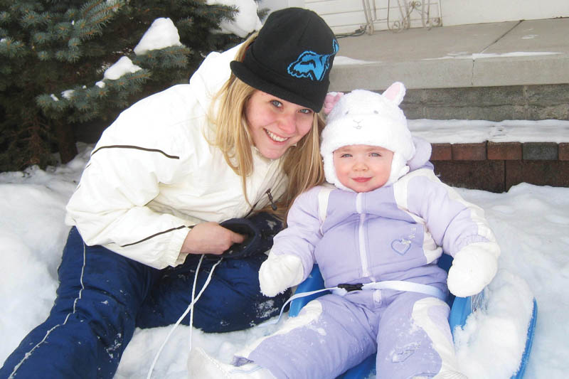 There may be 17 years between these two cousins, but they have one thing in common Ñ they both LOVE Snow!! They are Brittany Gamble of Poland and Emma Gamble of Austintown..
