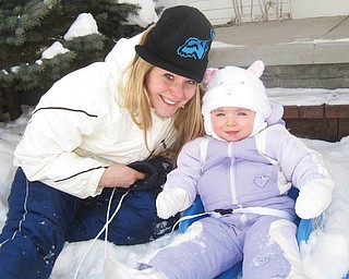 There may be 17 years between these two cousins, but they have one thing in common Ñ they both LOVE Snow!! They are Brittany Gamble of Poland and Emma Gamble of Austintown..