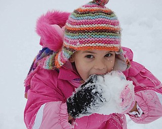 When asked by her mother Sallly Jones what she wanted for lunch one day, Samantha Jones, 5 1/2 of Canfield, said SNOW!