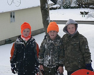 From left, Cameron Hevener of Austintown, Nathaniel Smith of Mineral Ridge and Nathan Hevener of Austintown..