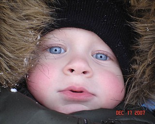 This is Preston English of Boardman, 2, after a hard day at play..
