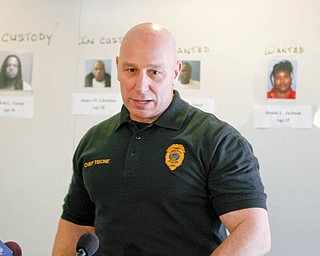 HOMICIDE ARRESTS: Liberty Police Chief Richard Tisone tells of arrests and an ongoing investigation into a double homicide in Liberty.