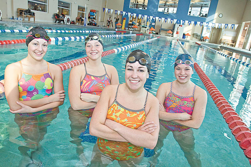 STATE QUALIFIERS: Members of the Canfield High swim team, from left, Johnna Dunkel, Kathryn Mason, Emily King and Hilary Allen, will compete in the state championships starting Friday in Canton.