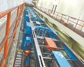 Press units being assembled, February 2008.