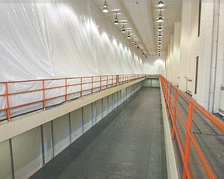 The empty press bay as seen in April 2007.