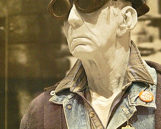William D Lewis/The vindicator Sculpture in steel museum.