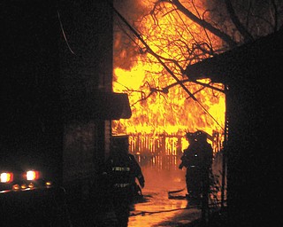 Keith Panning of Youngstown captured this shot of a garage fire across the street last month..
