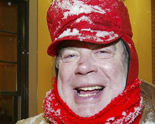 Richard Mills, who lives downtow,n paused while plowing sidewalks on Federal Street, Friday Feb. 26, 2010.