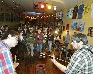 Kenny Halvert, left, and Eric Tharp of the band Panzer Talk play at Lemon Grove Feb. 26, 2010.