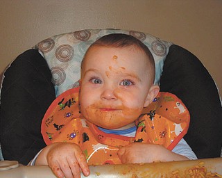 Anthony Zorio enjoys his MamaÕs pasta! He is the son of Michael (formerly of Campbell) and Heather Zorio of Columbus..