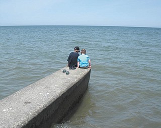 Jackie LeViseur sent this picture of her nephews, Brady and Casey Leugers of Canfield, at a pier in Geneva-on-the-Lake..