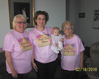The Vindicator

On March 4 Mary Wilson of Austintown, at right, who is known as “Buckeye Grandma,” not only celebrated her 91st birthday, but also celebrated the fact that she is a great-grandmother for the first time. Joining her at the celebration are, from left, Diana Short of Sandusky, a grandma for the first time; Kimberly Deming of Sandusky, a first-time mother; and her daughter, Emily Marie Deming, who completes the fourth generation picture. Wilson is an active senior citizen who walks, drives her car and uses a computer for games, e-mails and business transactions.
