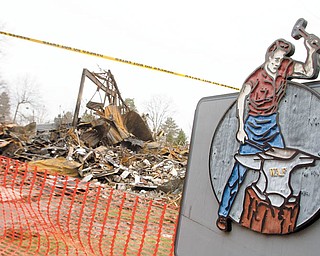 Geoffrey Hauschild|The Vindicator.Wendell August Forge's main workshop following the fire in Grove City.