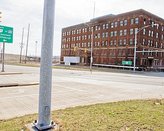 Geoffrey Hauschild|The Vindicator.Former Youngstown Sheet and Tube office building along Martin Luther King Blvd. at its intersection with 711 on Thursday afternoon..3.18.2010