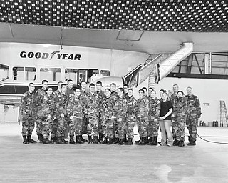The Vindicator
Lesson in Aeronautics
Thirty five members of Youngstown Civil Air Patrol, ARS Composite Squadron, toured the Goodyear Wingfoot Lake Airship Facility in Suffield on Jan. 31. The group viewed a video on the history of Goodyear’s airships, learned the blimp is made of a rubber-like material about as thick as a rubber band, and viewed a gondola and control surfaces that are being refurbished. From the observation area, they watched as the “Spirit of Goodyear” took flight.