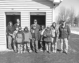 The Vindicator
Saving the Scraps
Members of Cub Scout Pack 101 of Warren, Patrol 5, and Webelos 2 and their parents collected 30,000 papers that were scrapped during the startup of a new press at The Vindicator, and stored them in two units donated by Randy and Tiffany Caldwell, owners of Secure All Storage in Cortland. Satisfied that their work will benefit the Animal Welfare League are, from left, Sue Dodd, Terry Fowler, Jordan Fowler, Nathaniel James, Cole Kuszmaul, Bill Dodd, Van Padula, Christian Padula, Max McLeod, Melissa McLeod, and Mike McLeod. Also participating was David James.