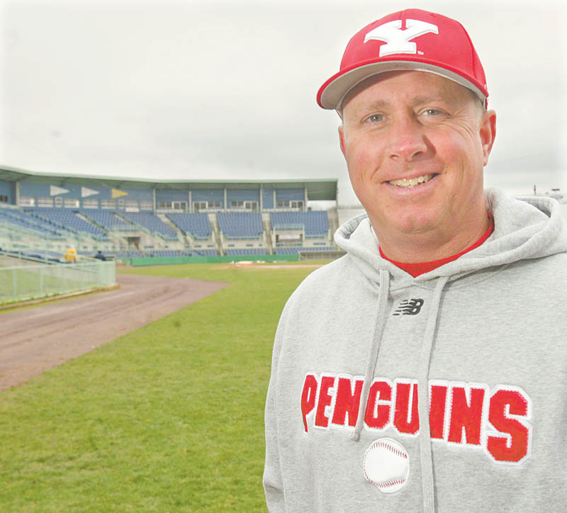 YSU baseball coach Rich Pasquale held practice at Eastwood Field on Monday. The Penguins play host to UIC there this weekend.
