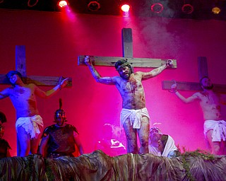 William D. Lewis|The Vindicator Jesus, portrayed by Bob Little of McDonald during Passion Play at Highway Tabernacle in Austintown.