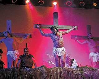 William D. Lewis|The Vindicator Jesus, portrayed by Bob Little of McDonald during Passion Play at Highway Tabernacle in Austintown.