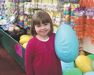 Malina Seil, 5, daughter of Dave and Joanne Seil of Boardman, loved every moment of Easter Bunny Lane at KraynakÕs in Hermitage, Pa..