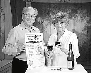 The great taste: Wines to be available for sampling at the 5th annual wine taste sponsored by Austintown Optimist Club from 7 to 10 p.m. April 23 at the Saxon Club, 710 S. Meridian Road, are approved by Richard and Nancy Stoy, club members. In addition to a selection of wines, a variety of hot and cold hors d’oeuvres, pasta dishes, fruits, cheeses and pastries will be available. Advance tickets are $30, and tickets at the door are $35. For tickets or information call (330) 793-7122 or (330) 793-2384. Proceeds will provide scholarships for area youths and community activities.