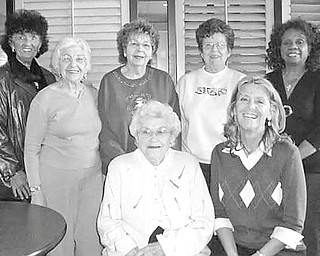 Trumbull County Federation
The constitution and bylaws of Trumbull County Federation of Women’s Clubs, which was organized Oct. 24, 1920, were updated during a meeting of the officers at Panera Bread on Elm Road. Participating in the revision were, from left seated, Anne Schweinfurth, trustee, and Hattie Hawkins, president, and standing, Shelby McElravy, vice president, Sally Bidiack, treasurer; Eddie Wolcott, trustee; Sandy Young, corresponding secretary; and Myrdis Ledbetter, recording secretary. The club will meet May 20 at McMenamy’s for a presentation by Debra Wagner, who will portray a lady from 1890.