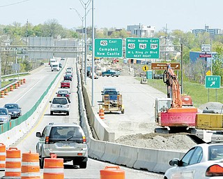 Work is underway at U.S. Route 422, Belmont Avenue and Wirt Street, Youngstown, on a $10.6 million Ohio Department of Transportation District 4 project to resurface and replace guardrail on state Route 193 from Crescent Street to U.S. 422 and on U.S. 422 from Route 193 to Belmont.