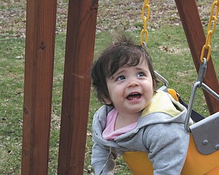 Joanna White of Canfield shared this picture of her daughter, Gemma, 1, year old, enjoying her swing.