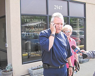 Former U.S. Rep. James A. Traficant Jr. with longtime friend and former congressional aide Linda Kovachik.