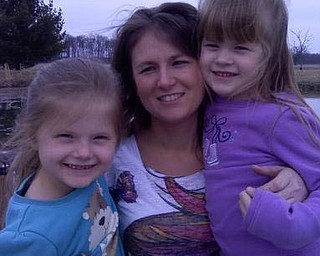 Jessica Lanham of Goshen with her daughters, Mariah and Makayla.