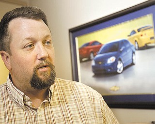 Thomas Nawrocki of Delaware, one of many GM employees transferring to General Motors Lordstown Complex from other closed GM facilities, talks about his hopes for the future during a break in an orientation session at United Auto Workers of America Local 1112 union hall in Lordstown. Nawrocki said Monday he plans to move his family to the area.