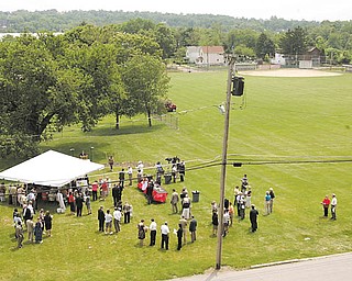 Ground was broken on a $400,000 Harrison Commons project at the site of Harrison Field in Smoky Hollow. The new park will feature a plaza and an arbor for plays and concerts.