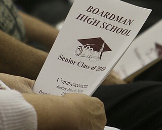 ROBERT K. YOSAY | THE VINDICATOR..The Program - at Boardman High Schools Graduation 2010 held at the school -30