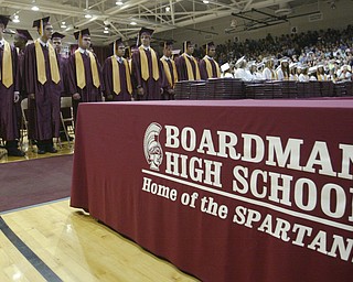 ROBERT K. YOSAY | THE VINDICATOR..Line up as Boardman celebrated the graduation at Boardman High Schools Graduation 2010 held at the school -30