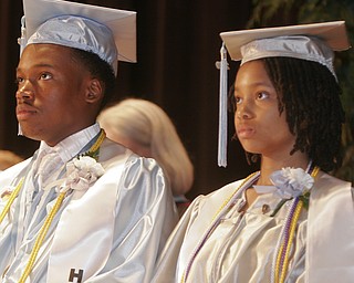 William D. Lewis | The Vindicator East HS Co valedictorians Brandon Mosley, left, and  Brielle Pritchard.