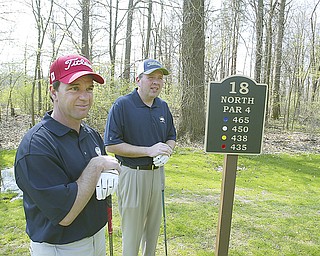 ROBERT K. YOSAY | THE VINDICATOR..Mill Creek Golf Course with Dennis Miller golf Director ( blue hat ) and Andy Santor head professional in the red hat -30-